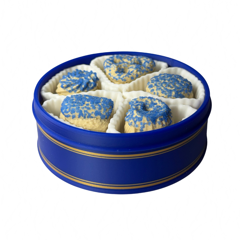 Short bread cookie tin clicker fidget