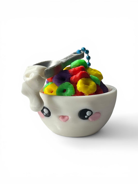 Fruit hoops cereal clicker keychain