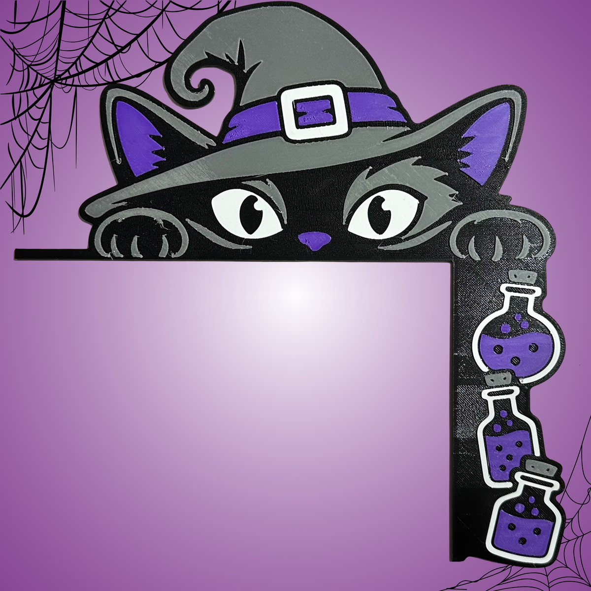 Spooky Cat Doorframe Decor (Right Side)