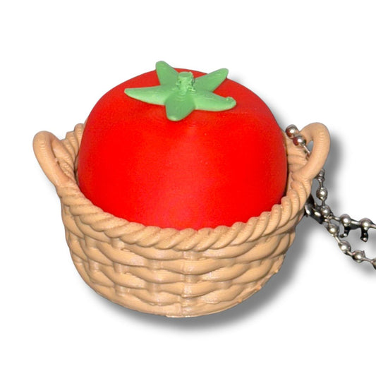 Tomato Basket Clicker Keychain