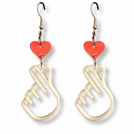 K-POP Heart Drop Earrings