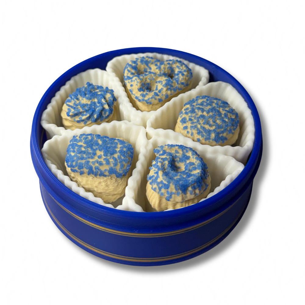 Short bread cookie tin clicker fidget