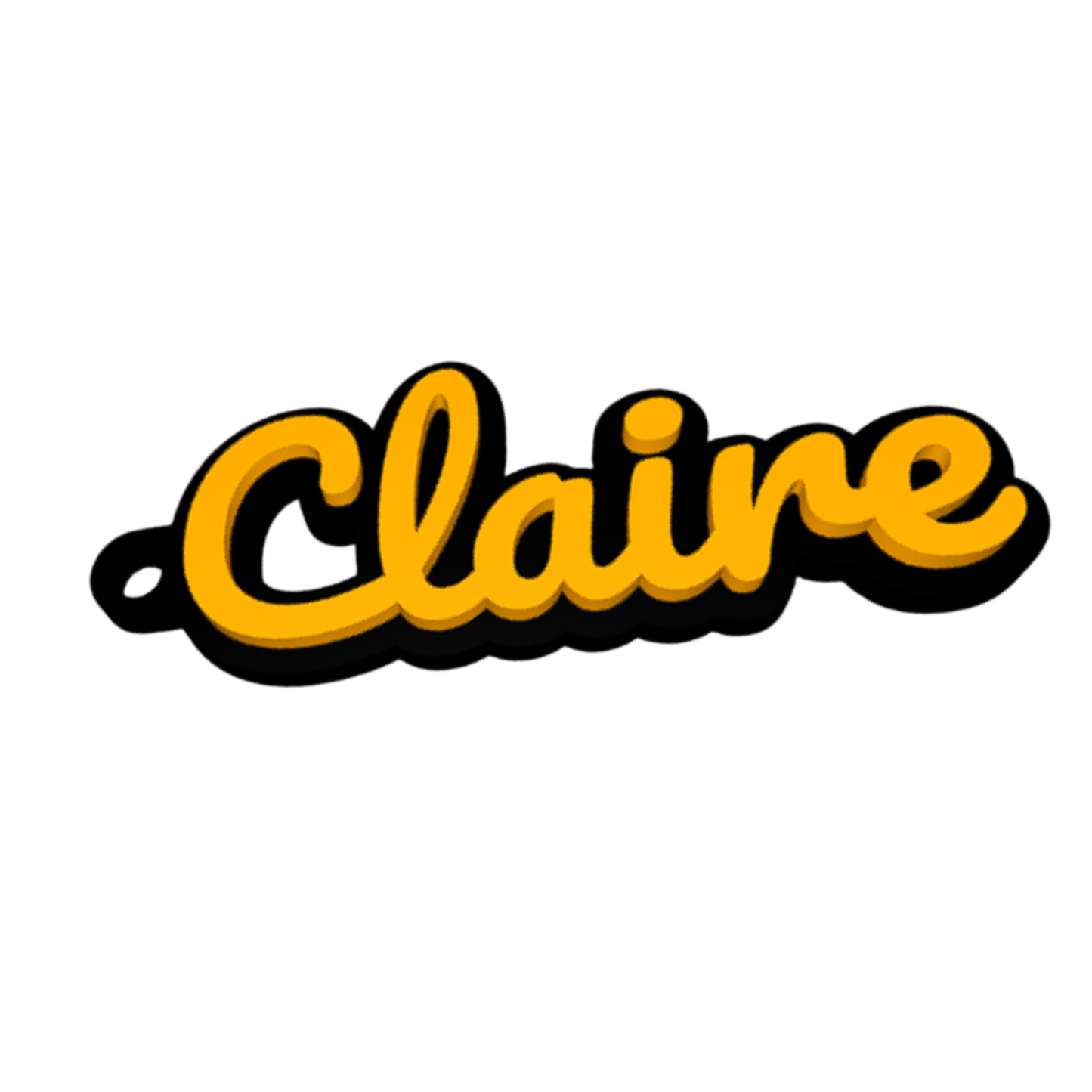 Custom 3D Printed Name Keychain