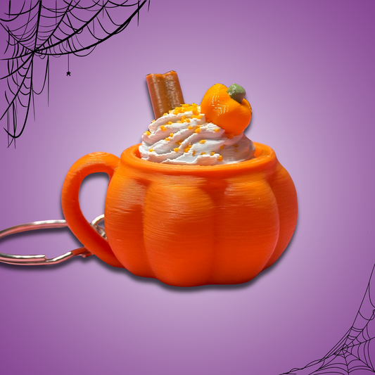 Pumpkin Mug Fidget Clicker Keychain