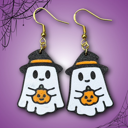 Ghost & Pumpkin Earrings
