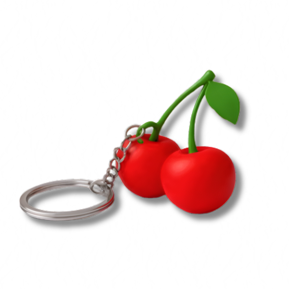 Sweet Cherry Charm Keychain